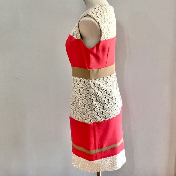 Studio One • Sheath dress in Ivory & Pink crochet - Picture 3 of 8